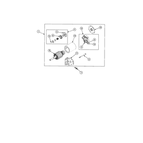 Starter Motor Diagram and Parts List for RZTSERIES  Cub Cadet Lawn Tractor